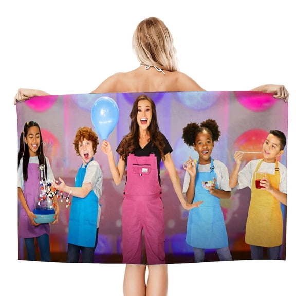 Emily's Wonder Lab Beach Towel, 30.7x51 inches Oversized Microfiber, Soft, Quick Dry, Sand Free, Ideal for Bath, Pool, Travel, Gifts for Men, Boys, Teens