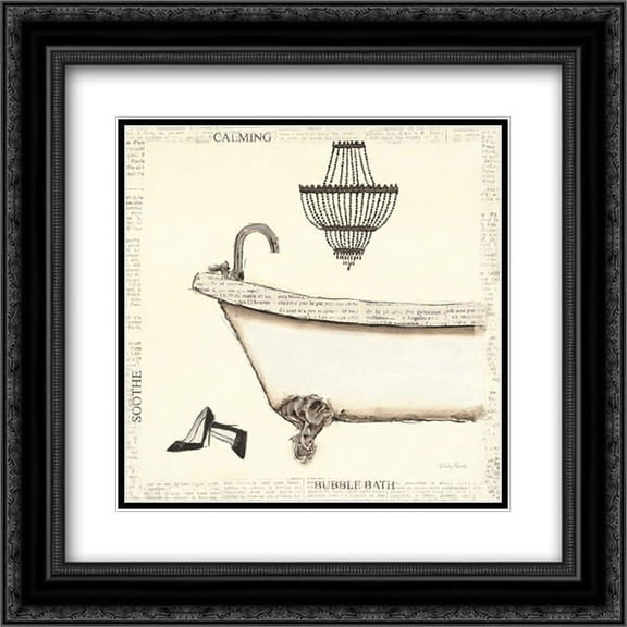 Emilys Boudoir I - Bath 2x Matted 20x20 Black Ornate Framed Art Print by Adams, Emily