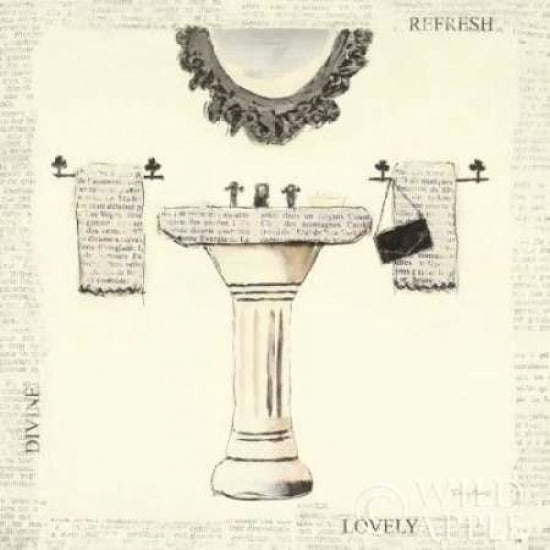 Emilys Boudoir II Sink Canvas Art - Emily Adams (24 x 24)