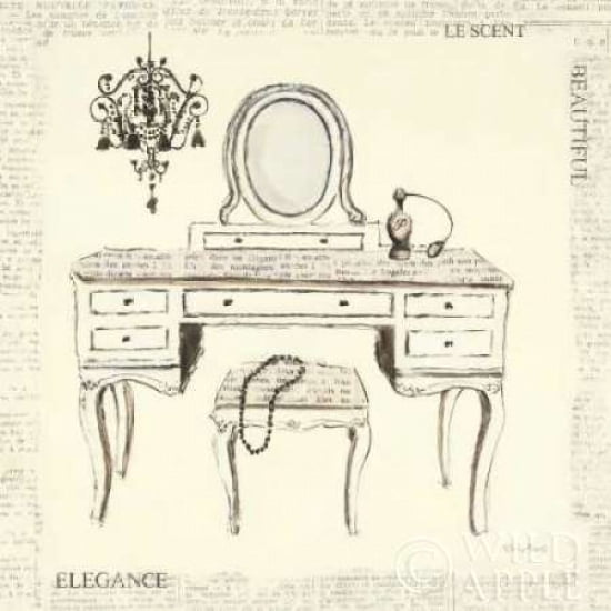Emilys Boudoir III Table Canvas Art - Emily Adams (24 x 24)