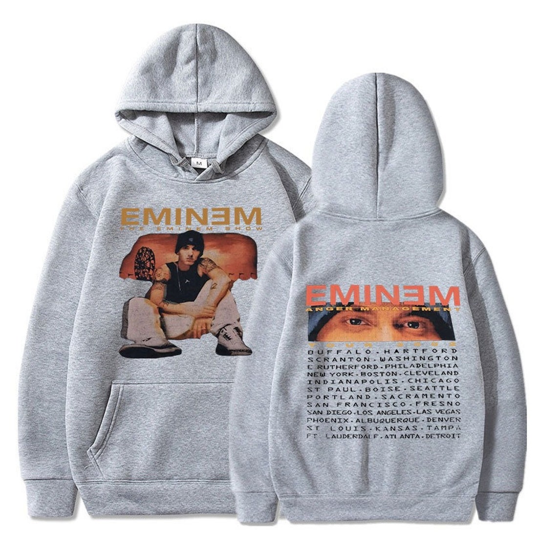 Eminem Anger Management Tour 2002 Vintage hoodie Rapper sweatshirt 