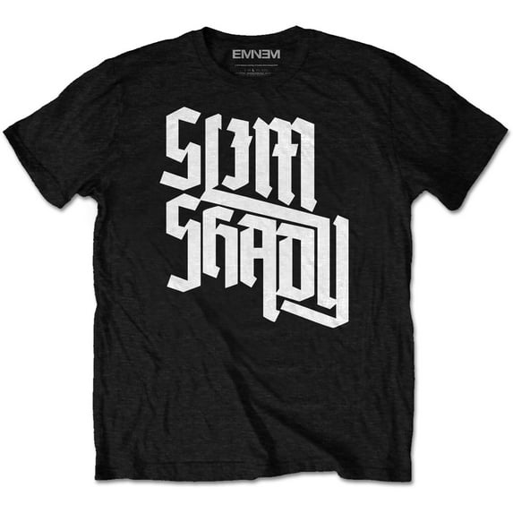 Eminem Men's Shady Slant T-shirt XX-Large Black
