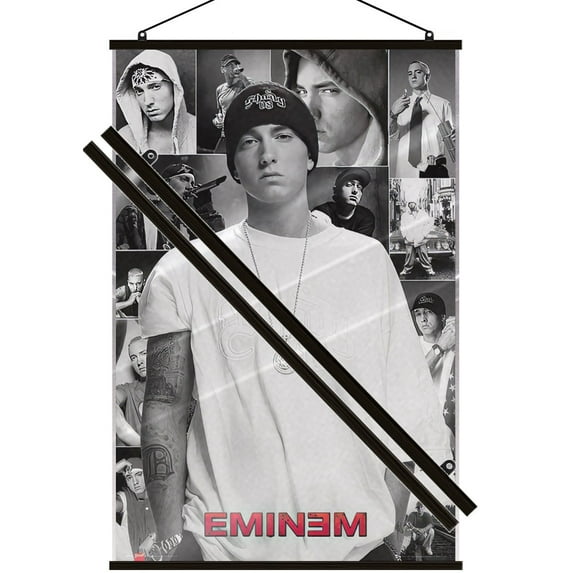 Eminem - Music Poster (Photo Collage - The Slim Shady) (Size: 24" x 36") (Laminated Poster & Black Hanger)