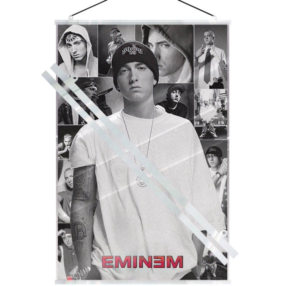 Eminem - Music Poster (Photo Collage - The Slim Shady) (Size: 24" x 36") (Laminated Poster & Clear Hanger)