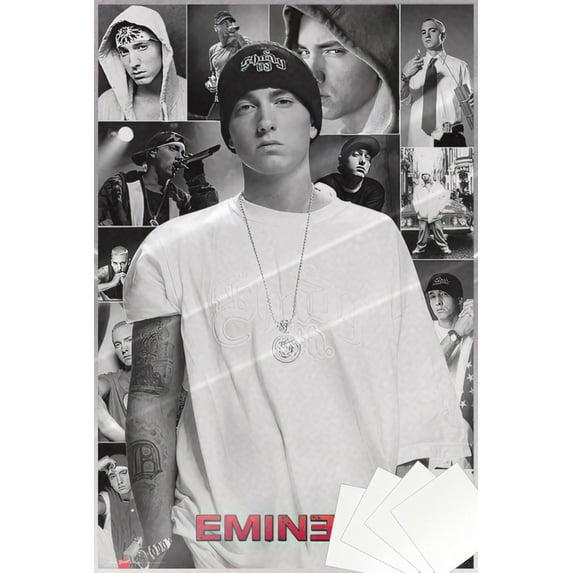 Eminem - Music Poster (Photo Collage - The Slim Shady) (Size: 24" x 36") (Laminated Poster & Poster Strips)