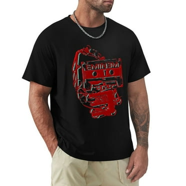 Eminem_Rad Men's T-Shirt Cotton Short Sleeve Crew Neck Top Black for Men M