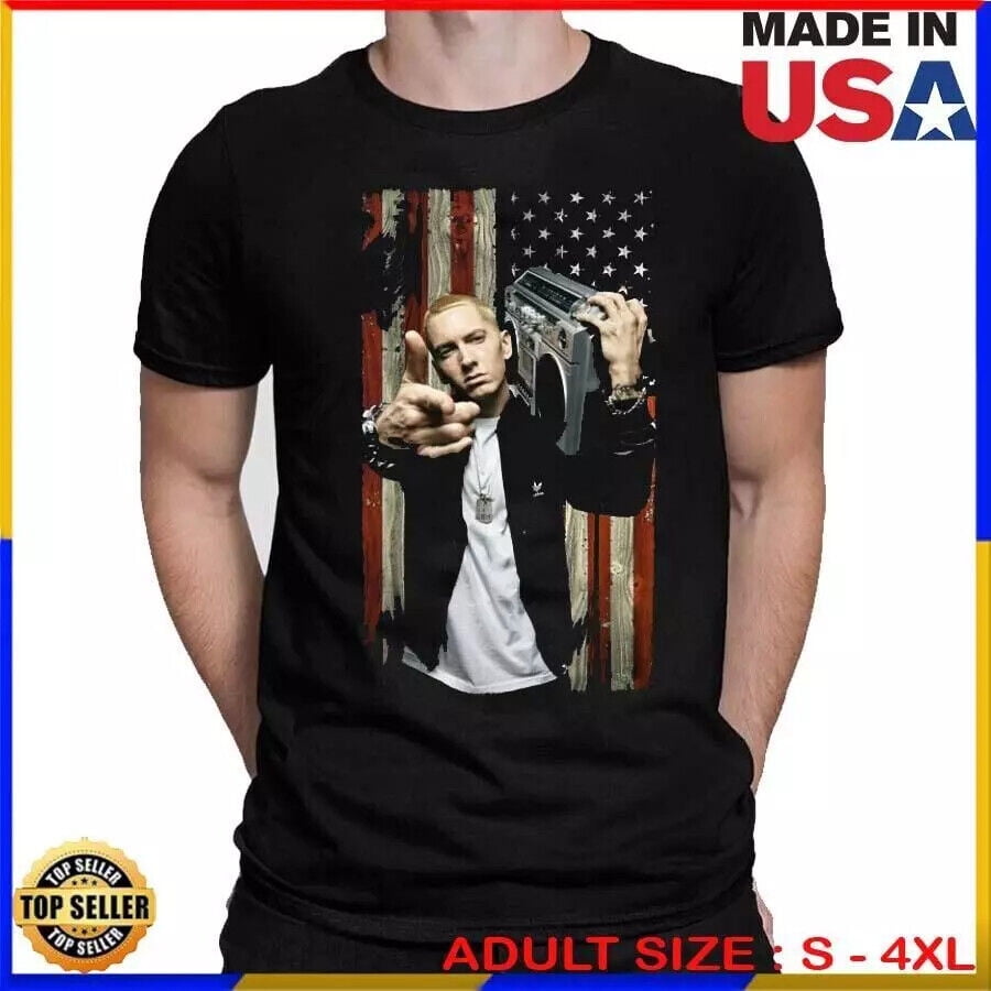 Eminem Shirt Signature Gift For Fans Black Unisex Tshirt S5XL