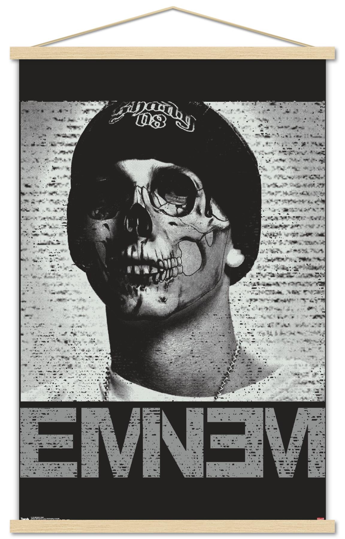 Eminem - Skull Wall Poster with Wooden Magnetic Frame, 22.375" x 34"