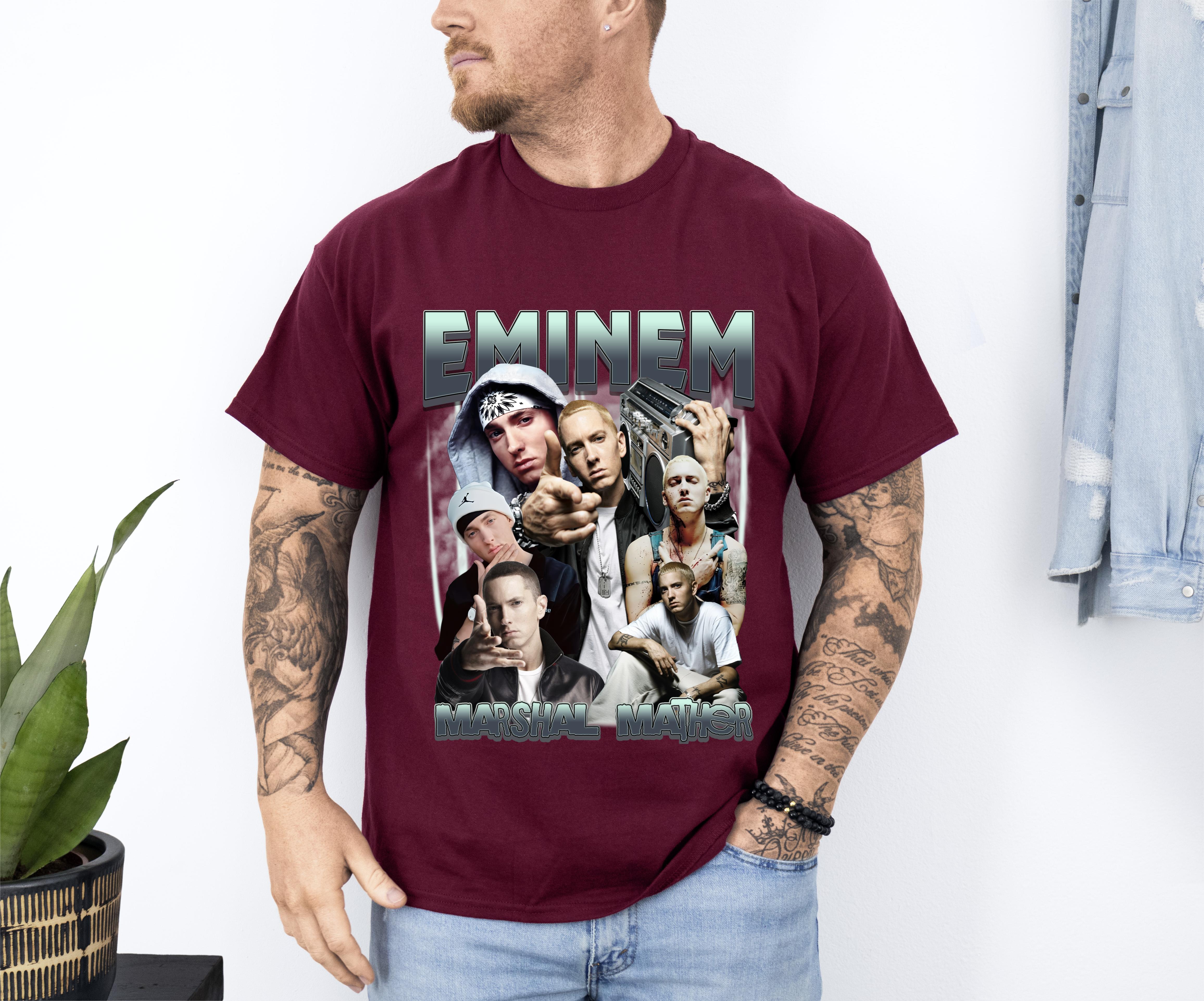 Eminem Slim Shady Retro T Shirt, Vintage Bootleg Detroit 8 Mile 