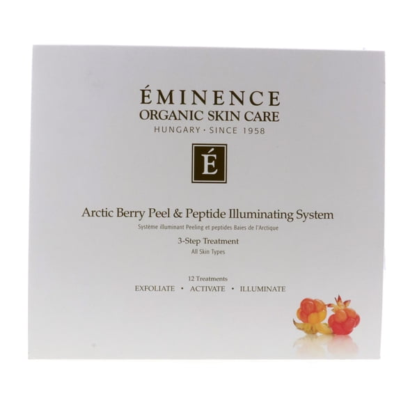 Eminence Arctic Berry Peel & Peptide Illuminating System (Exfoliant 1oz, Peel Activator MA10 1oz, Radiance Cream 1oz)
