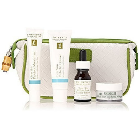 Eminence Clear Skin Starter Set (Cleanser 1 oz, Moisturizer 0.5oz, Masque 0.5oz, Booster-Serum 0.5oz)