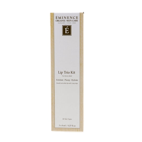 Eminence Lip Trio Kit (Lip Exfoliator 0.27 oz, Plumping Masque, 0.27 oz, Lip Balm, 0.27 oz)