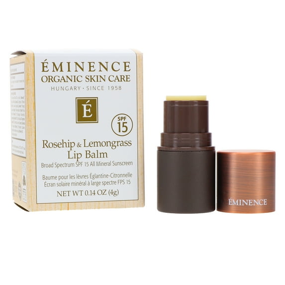 Rosehip and Lemongrass Lip Balm SPF 15 by Eminence for Unisex - 0.14 oz Lip Balm