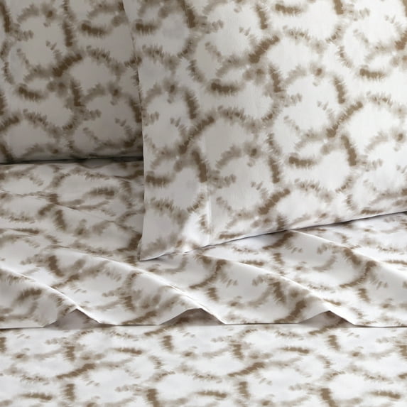 Emira 3 or 4 Piece Sheet Set Watercolor Overlapping Rings Pattern Print Design