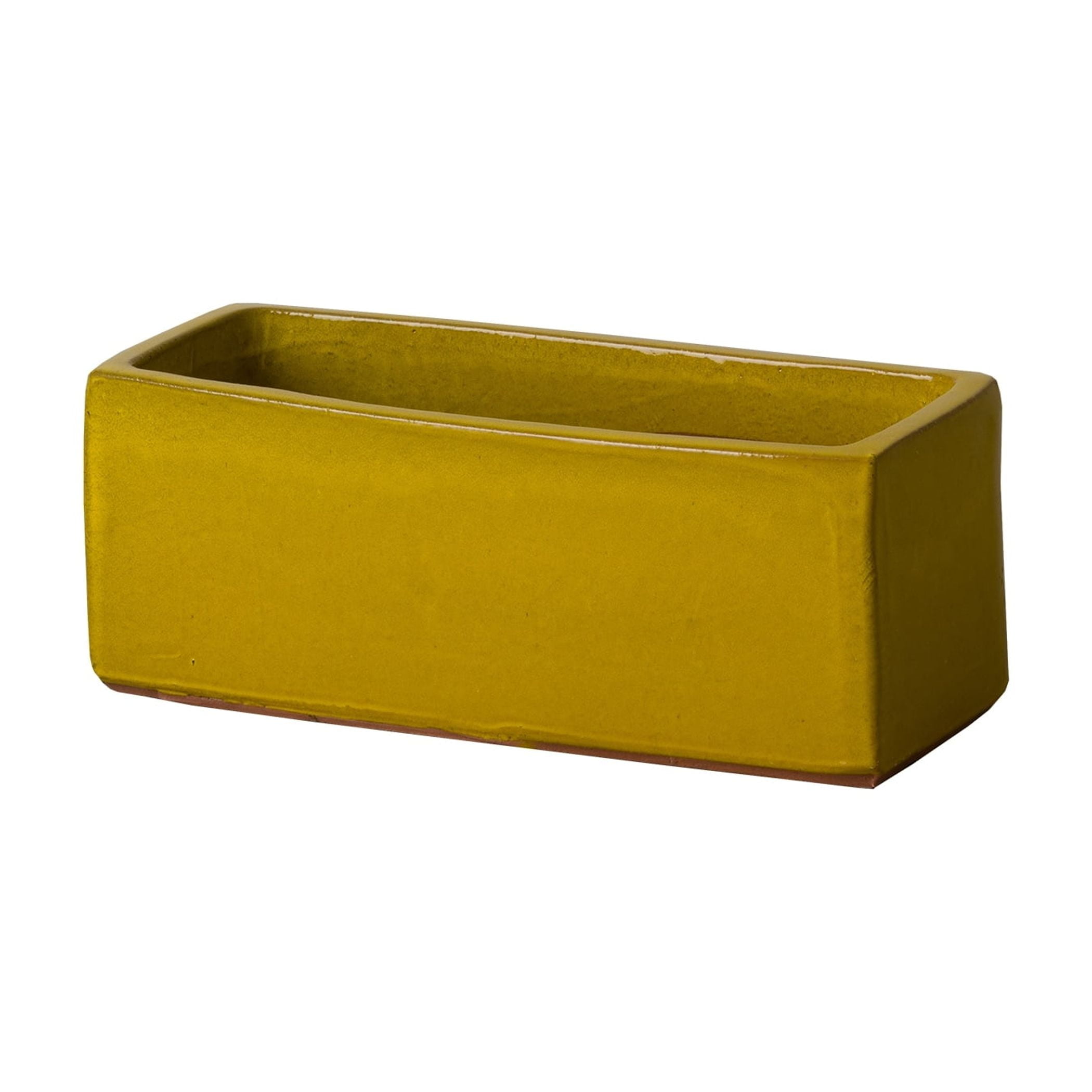 Mustard Yellow Ceramic Rectangular Window Box Planter