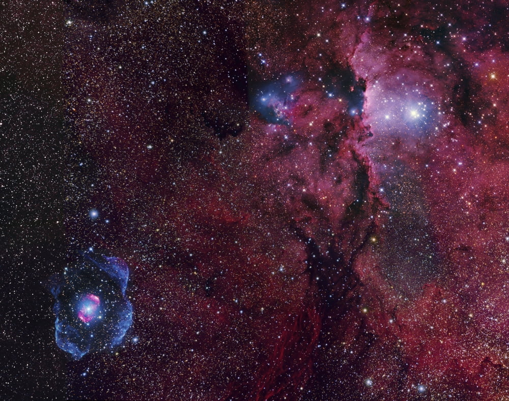 Emission nebula NGC 6188 star formation region in Ara Canvas Art - Robert GendlerStocktrek Images (16 x 13)