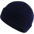 thumbnail image 1 of Emitonse Baby Beanie Winter Hat for Newborn Kids For Fisherman Classic Toddler Hat Cap Autumn Knit Boys Winter Baby Care Size One Size,Navy, 1 of 2