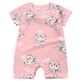 thumbnail image 1 of Emitonse Baby Bodysuit Baby Girl Romper Baby Romper Cartoon Baby Bodysuit Cute Short Sleeved Baby Romper Size 12-18 Months,Pink, 1 of 6
