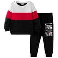thumbnail image 1 of Emitonse Baby Boy Clothes Pattern Print 2Pcs Fall Outfits Boys Simple Print 2 Piece Set Long Sleeve Sweatshirt and Pants Casual Warm Outfit Size 2-3 Years,Watermelon Red, 1 of 3
