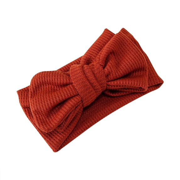 Emitonse Baby Girl Headbands Baby Girl Hair Accessories Infants Toddlers Oversized Bow Headband Children's Knitted Knotted Headband Fontanelle Hair Accessories Headflower One Size,I