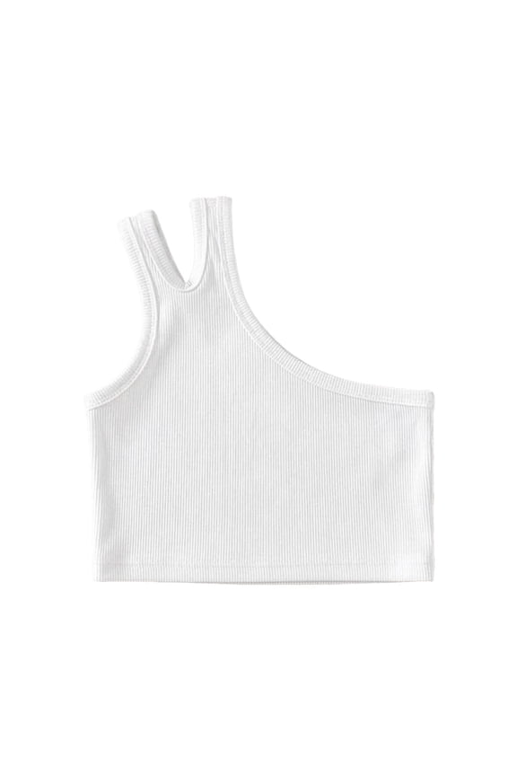 Baby Girl Tank Tops T Shirts Toddler Girls Tank Tops Cotton Stretchy Camisoles For Dance Undershirts White,Size 18-24 Months