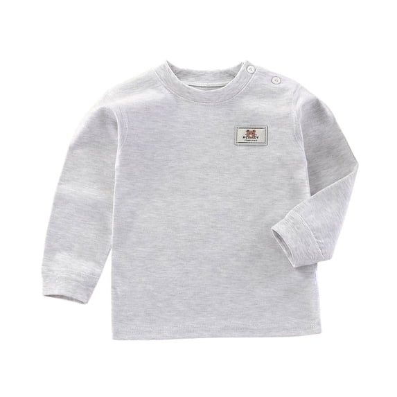 Emitonse Baby Toddler Boys Girls Long Sleeve Shirts Clothes Long Sleeved T Shirt Top Baby Fall Winter Home Clothes Boys Fashion Size 6-7 Years,Grey