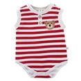 thumbnail image 1 of Emitonse Bodysuit Baby Girl Girl Rompers for Toddlers Baby Boys Girls Sleeveless Tank Romper Solid Cotton Summer Coverall Jumpsuit Clothes Outfits Size 6-12 Months,Red, 1 of 5
