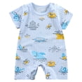 thumbnail image 1 of Emitonse Bodysuits for Baby Girl Rompers Baby Romper Cartoon Baby Bodysuit Cute Short Sleeved Baby Romper Size 6-12 Months,Sky Blue, 1 of 6