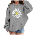 thumbnail image 1 of Emitonse Boys' Crewneck Thin Sweatshirt Kids Hoodie Print Girls Basic Long Sleeve Drawstring Sweatshirt Grey,Size 5-6 Years, 1 of 4