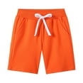 thumbnail image 1 of Emitonse Cargo Shorts Toddler,Boys Shorts Comfortable Soft Breathable Pocket Drawstring Shorts Orange,Size 18-24 Months, 1 of 3