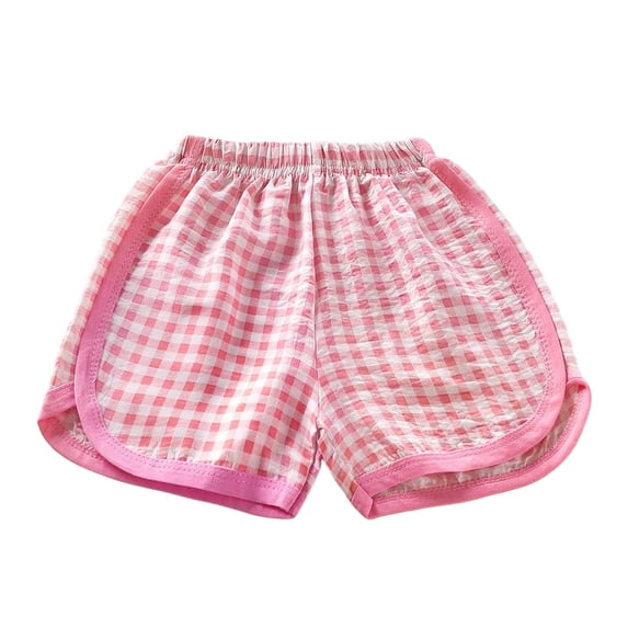 Emitonse Girls' Baby & Toddler Shorts Baby Girl Clothes Toddler Organic Cotton Cartwheel Shorts Biker Tights Under Dress Girls Dance Bottom Solid Color Pink,Size 4-5 Years