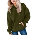 thumbnail image 1 of Emitonse Girls Casual Long Sleeve Hoodies Cute Oversized Fleece Pocket Sweatshirt Tops Size for 13-14 Years,AG, 1 of 5