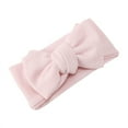thumbnail image 1 of Emitonse Girls Headbands Girl Hair Accessories Infants Toddlers Oversized Bow Headband Children's Knitted Knotted Headband Fontanelle Hair Accessories Headflower One Size,Pink, 1 of 9