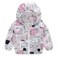 thumbnail image 1 of Emitonse Girls' Outerwear Jackets & Coats Baby Boys Zip Up Hoodie Toddler Fleece Jacket Baby Boys Girls Hooded Zipper Long Sleeve Warm Spring Autumn Outerwear Coat Size for 2 Years,White, 1 of 2