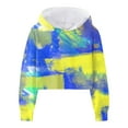 thumbnail image 1 of Emitonse Girls Oversized Hoodies Long Sleeve Fleece Side Slit Sweatshirts Pullover Casual Comfy Tops with Thumb Holes Size for 3-4 Years,Yellow, 1 of 4