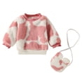 thumbnail image 1 of Emitonse Girls Sweatshirt Girls Casual Zipper up Sweatshirts Crop Jackets for Teens Girls Long Sleeve Fleece Sweathirts Half Zipper Pullovers Size for 12-18 Months,Pink, 1 of 5