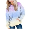 thumbnail image 1 of Emitonse Hoodies for Teen Girls Trendy Oversized Pullover Sweatshirts Cute Long Sleeve Sweatshirt Tween Girl Clothes Size for 13-14 Years,Light Blue, 1 of 5