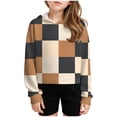 thumbnail image 1 of Emitonse Kid Boys Girls Hoodies Pullover Fleece Solid Color Sweatshirt with Pocket Top Size for 3-4 Y,Brown, 1 of 3