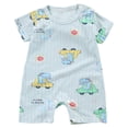 thumbnail image 1 of Emitonse Newborn Unisex Baby Clothes Baby Romper Cartoon Baby Bodysuit Cute Short Sleeved Baby Romper Size 6-12 Months,Light Gray, 1 of 6