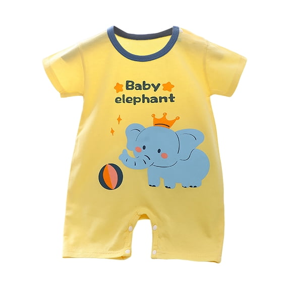 Emitonse Rompers for Summer,Newborn Boy Clothes,Unisex Baby Toddler Shorts Baby Cotton Solid Shorts with Drawstring Baby Breathable Soft Summer Clothes Light Yellow,Size 0-3 Months