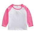 thumbnail image 1 of Emitonse Teen Girl Shirts Girls Long Sleeve Tees Girls' Soft T-Shirts Kids Basic Crewneck T-Shirts Top for Teen Youth Girls Size for 18-24 Months,Hot Pink, 1 of 5