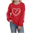 thumbnail image 1 of Emitonse Toddler Baby Boy Girl Sweatshirt Hoodie Pullover Fall Outfits Football Sweatshirt For Girls Graphic Print Casual Long Sleeve Crewneck Fall Pullover Red,Size 4Y, 1 of 3
