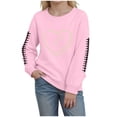 thumbnail image 1 of Emitonse Toddler Baby Girl Boy Clothes Football Sweatshirt For Girls Graphic Print Casual Long Sleeve Crewneck Fall Pullover Pink,Size 4Y, 1 of 3