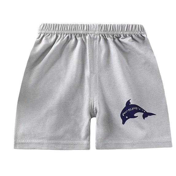 Emitonse Toddler Boy Shorts Toddler Boys Sweat Shorts- Cotton Casual Soft Kids Summer Athletic Shorts with Pockets Light Gray Size 4-5 Years