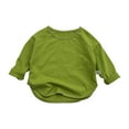 thumbnail image 1 of Emitonse Toddler Girl Long Sleeve Shirts Toddler Baby Girls T Shirt Solid Color Blouse Girls Workout Crop Tops Trendy Crewneck Shirts Athletic Gym Yoga Tee Size for 2-3 Years,Green, 1 of 4