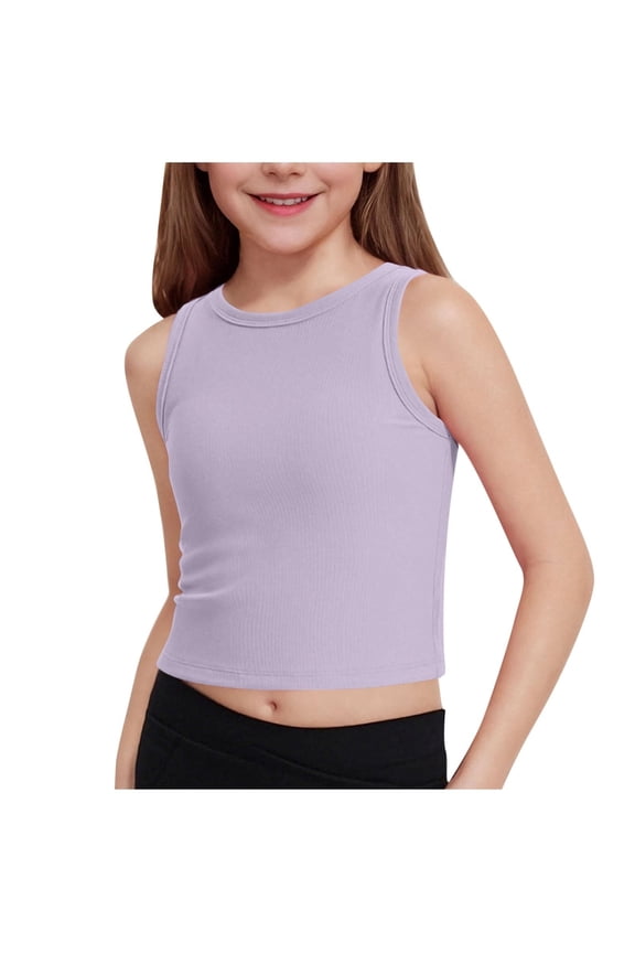 Toddler Girl Shirts Dance Shirts for Girls Grogu Girls Gradient Rhinestone Character Graphic Tank Top Purple,Size 11-12 Years