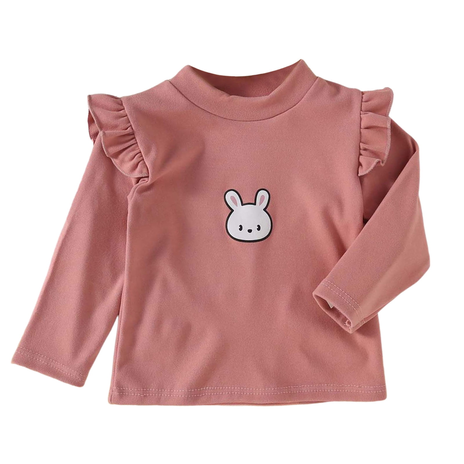 Emitonse Toddler Girl T Shirts Baby Girls' Long Sleeve Ribbed Top ...