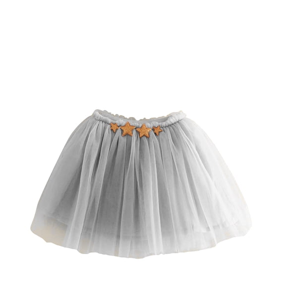 Emitonse Toddler Girls Layered Tutu Skirt Toddler Baby Girls Mesh Tutu Skirt Summer Princess Princess Dresses Kids Birthday Party Clothing Shorts Skirts Size 4-5 Years,Grey