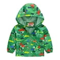 thumbnail image 1 of Emitonse Toddler Lightweight Cotton Jacket Toddler Rain Jacket with Hood Toddler Boy Girl Jacket Button Down Plaid Flannel Baby Hoodies Size for 2-3 Years,Green, 1 of 4