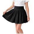thumbnail image 1 of Emitonse Tutu Skirt for Toddler Girls Girls Fashion Clothes Girls Comfortable Breathable Summer Skirt Casual Color Sports High Waisted Tennis Yoga Skirt Black,11-12 Years, 1 of 5